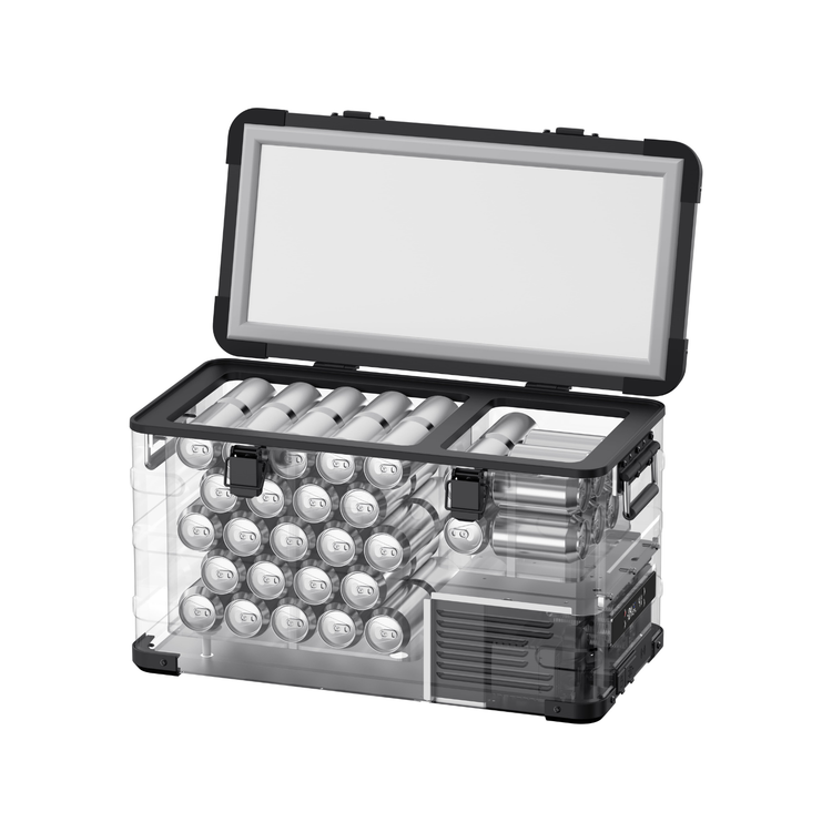 APL35 Dual Zone Aluminum Black Fridge | ICECO | 35 LT