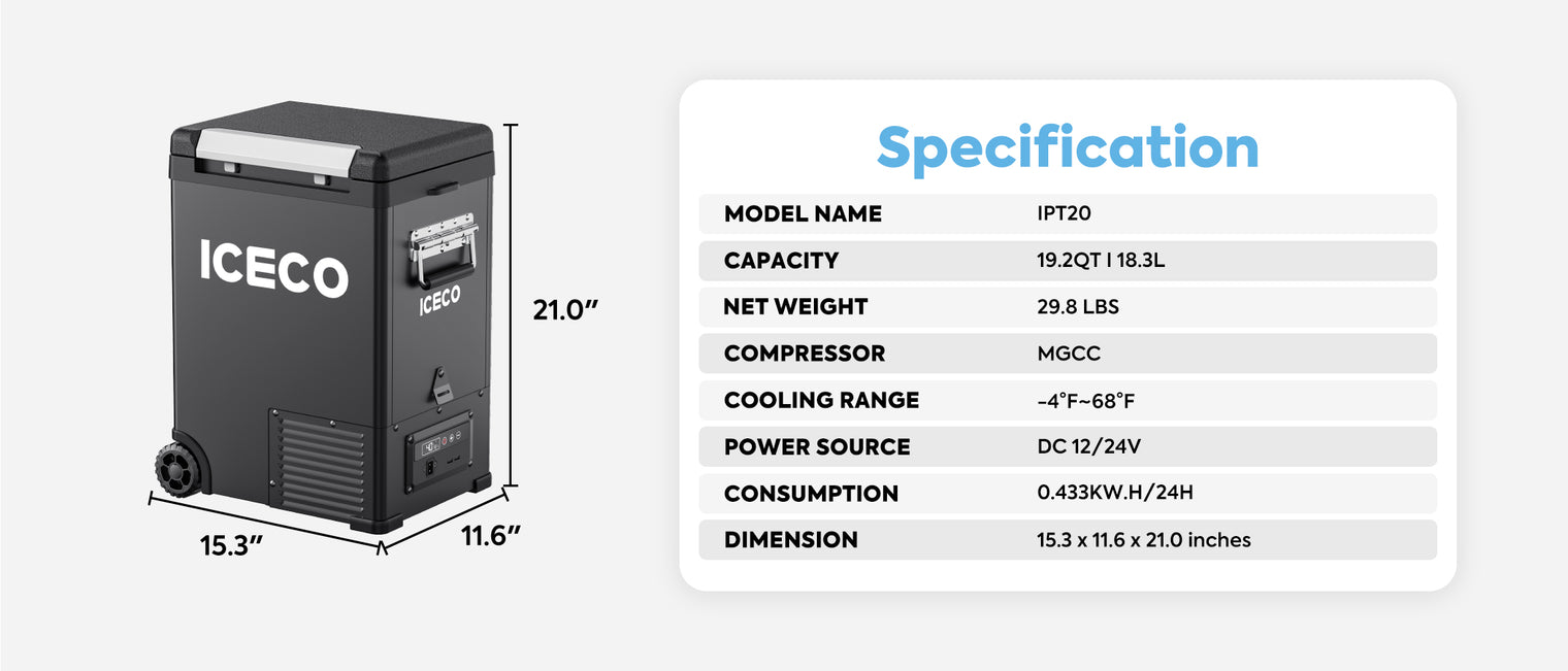 IPT20 Pickup Truck 12 Volt Freezer | ICECO | 18.3 LT