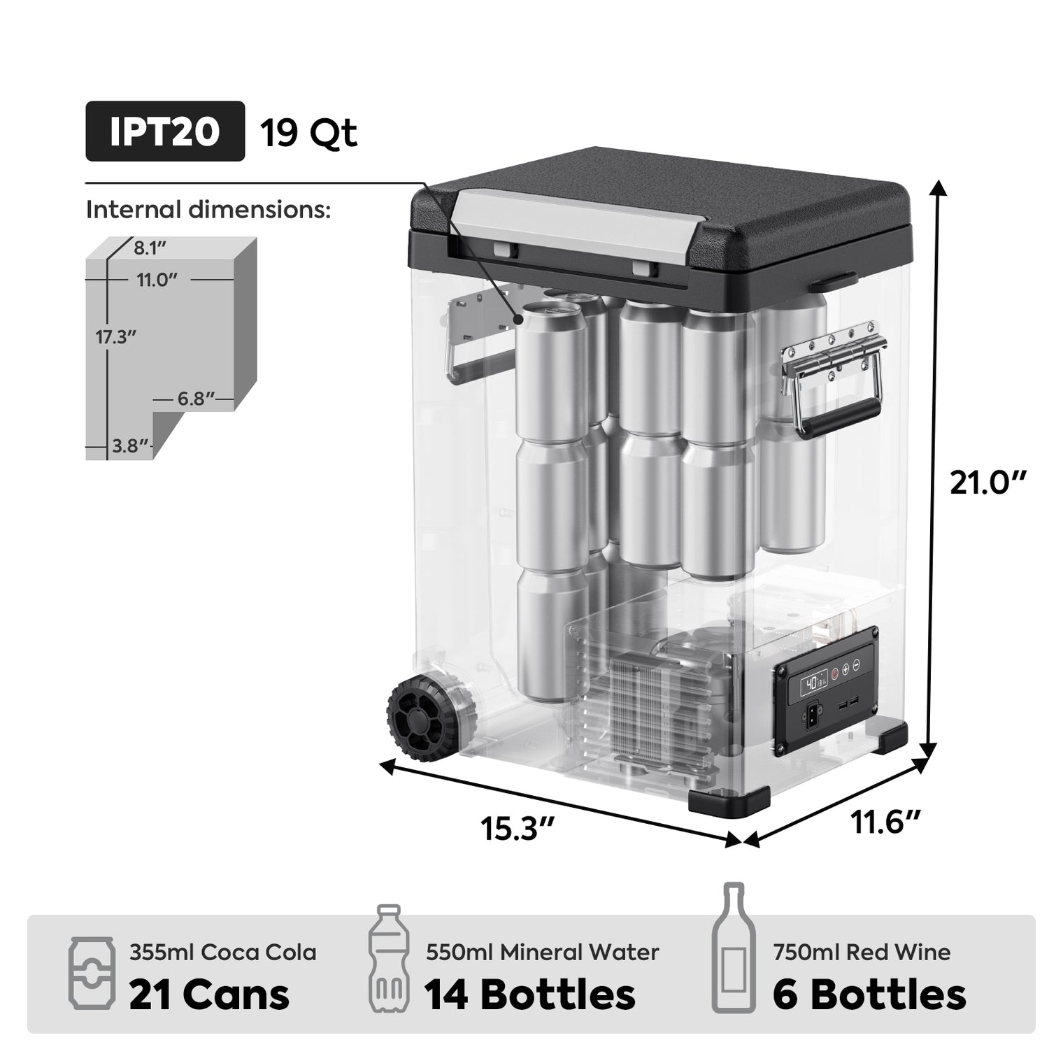 IPT20 Pickup Truck 12 Volt Freezer | ICECO | 18.3 LT