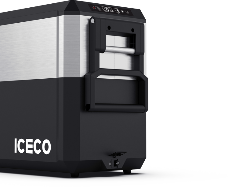 JP50 Pro Dual Zone Wheeled Portable Freezer With Cover - Silver | ICECO | 50 LT