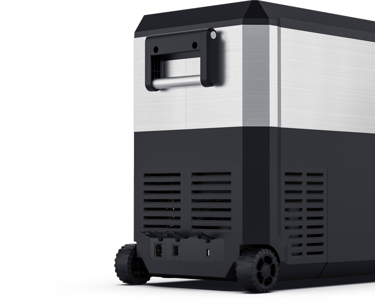 JP50 Pro Dual Zone Wheeled Portable Freezer With Cover - Silver | ICECO | 50 LT