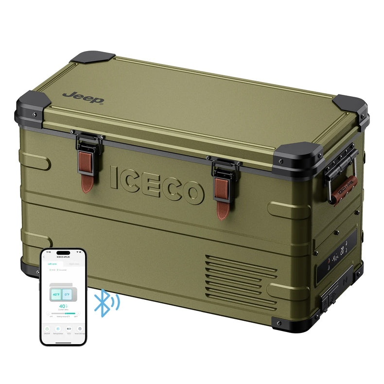 Jeep APL35 Dual Zone Aluminum Olive Freezer | ICECO | 35L