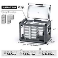 VL45ProD Dual Zone Portable Freezer - Gray | ICECO