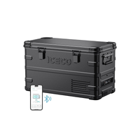 APL35 Dual Zone Aluminum Black Fridge | ICECO | 35 LT