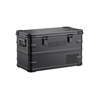 APL35 Dual Zone Aluminum Black Fridge | ICECO | 35 LT