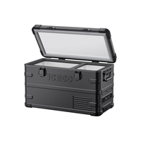 APL35 Dual Zone Aluminum Black Fridge | ICECO | 35 LT