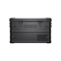 APL35 Dual Zone Aluminum Black Fridge | ICECO | 35 LT