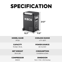 IPT20 Pickup Truck 12 Volt Freezer | ICECO | 18.3 LT