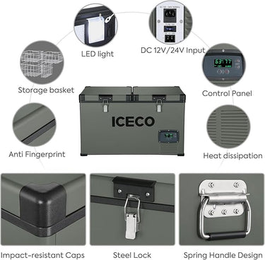 VL60 Dual Zone Metal Freezer with Cover | ICECO | 60LT – ICECO Wholesale