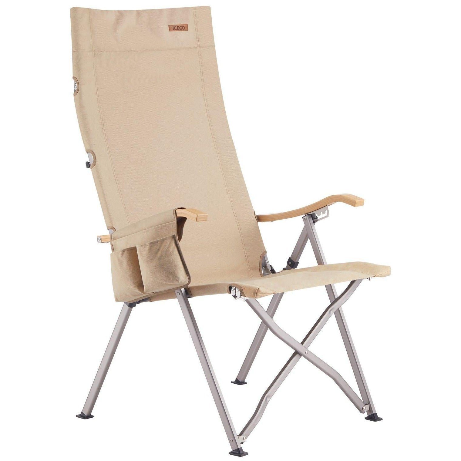 ICECO Ha1600 Adjustable Camping Chairs, High-Back Heavy Duty Folding Chair for Outside