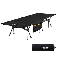 Portable L Size Camping Cot in Black | ICECO