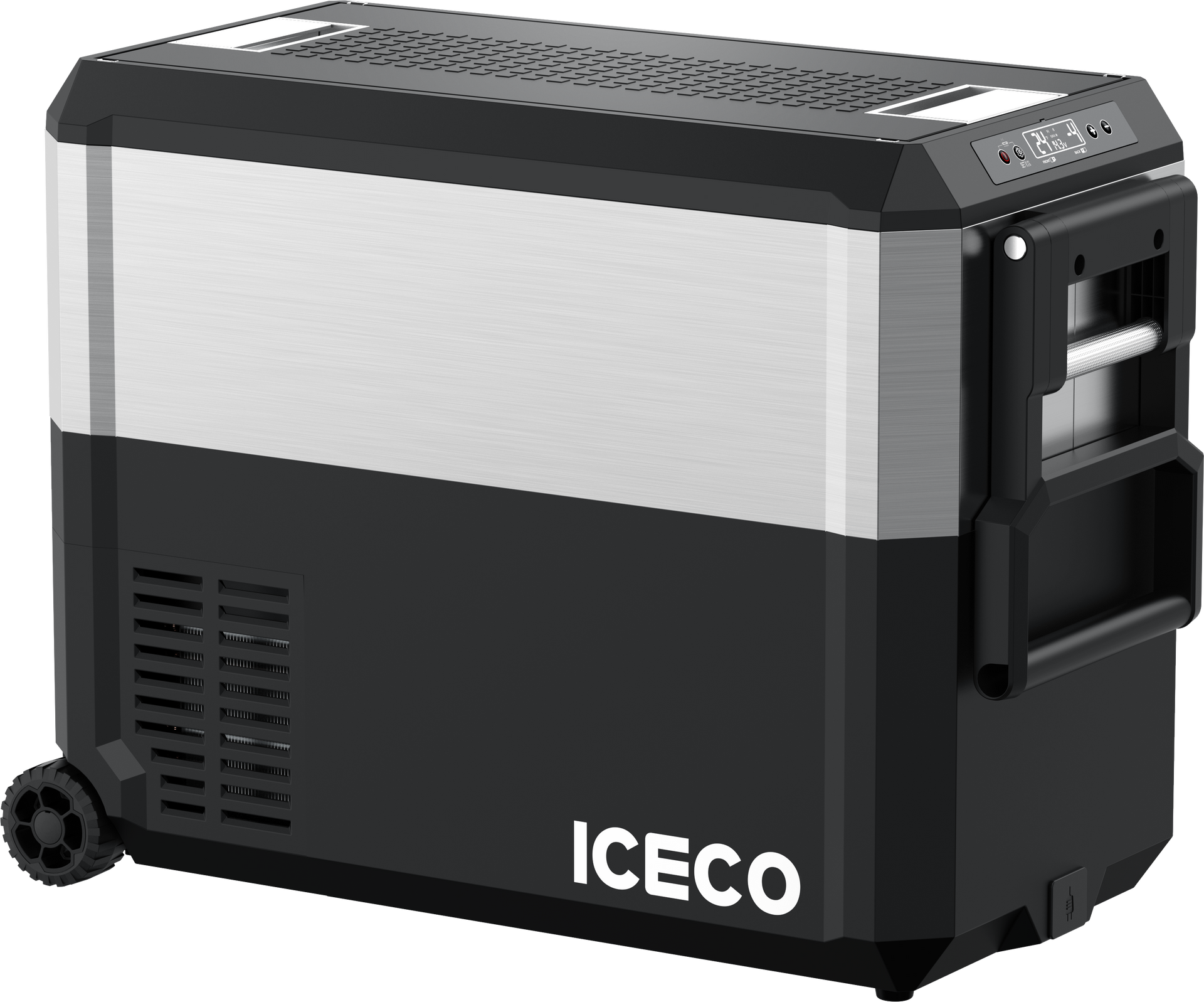 JP50 Pro Dual Zone Wheeled Portable Freezer With Cover - Silver