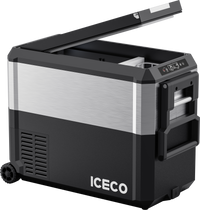 JP50 Pro Dual Zone Wheeled Portable Freezer With Cover - Silver | ICECO | 50 LT