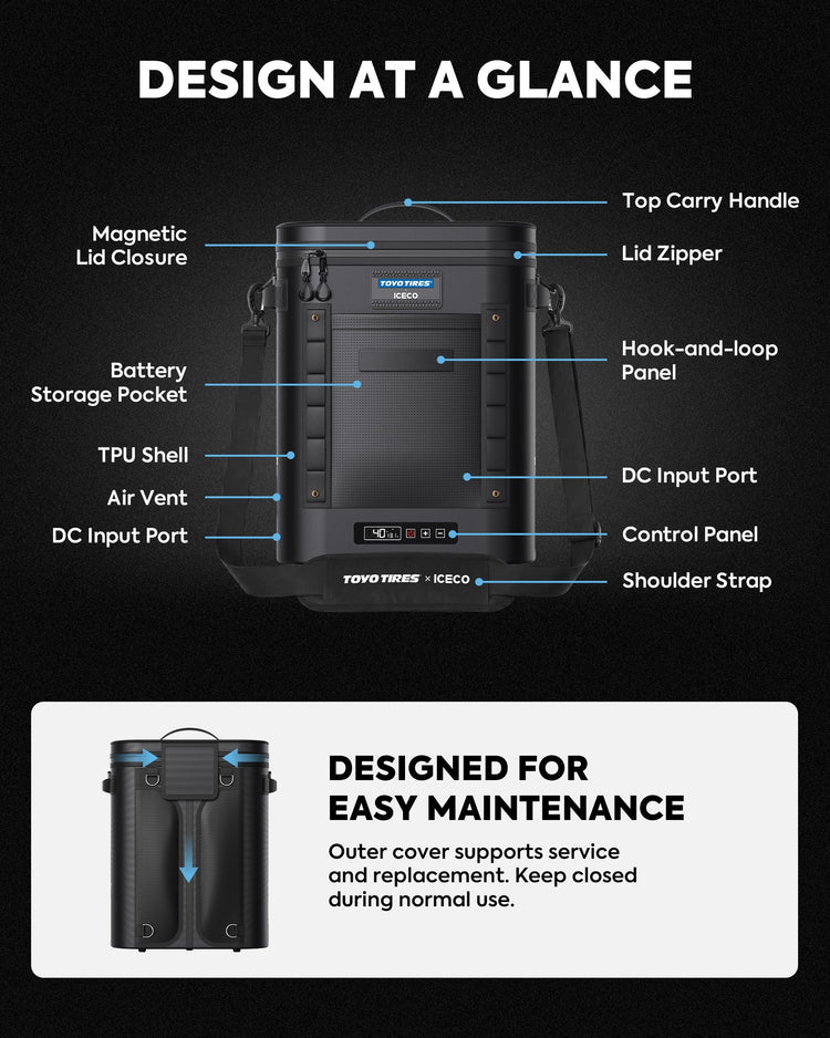 TOYO TIRES® Limited Edition GOPack12 Single Zone Portable Backpack Cooler | ICECO | 12L