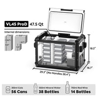 VL45ProD (Gen II) Dual Zone Portable Freezer | ICECO | 45L