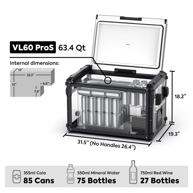 VL60ProS (Gen II) Single Zone Portable Freezer | ICECO | 60L