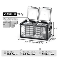 VL75ProD (Gen II) Dual Zone Portable Freezer | ICECO | 75L