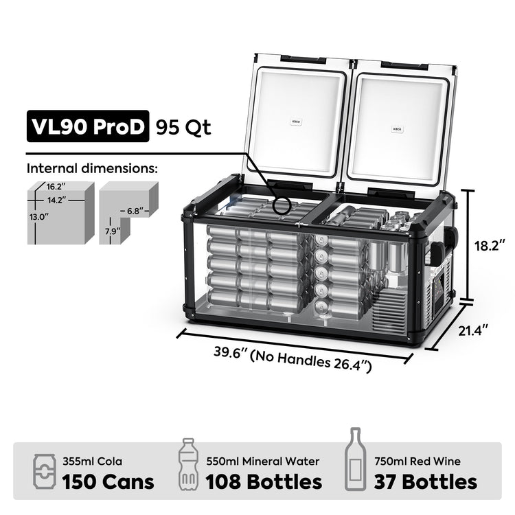 VL90ProD (Gen II) Dual Zone Portable Freezer | ICECO | 90L