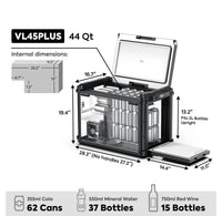 VL45Plus Single Zone 3-Way Access Portable Freezer - Black | ICECO