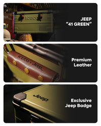 Jeep APL35 Dual Zone Aluminum Olive Freezer | ICECO | 35L