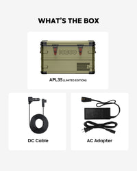 Jeep APL35 Dual Zone Aluminum Olive Freezer | ICECO | 35L