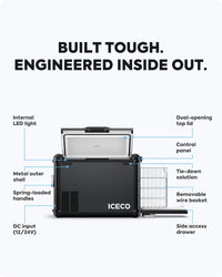 VL45Plus Single Zone 3-Way Access Portable Freezer - Black | ICECO